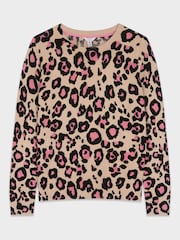 M&Co Leopard Brown Crew Neck Jumper - Image 5 of 5