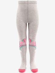 Blue, Pink and Grey 3 Pack Cotton Rich Unicorn Tights - Image 3 of 8