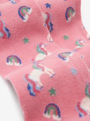 Blue, Pink and Grey 3 Pack Cotton Rich Unicorn Tights - Image 6 of 8