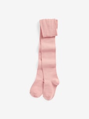 Pink/Grey/Cream Cotton Rich Tights 3 Pack - Image 2 of 4