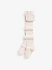 Pink/Grey/Cream Cotton Rich Tights 3 Pack - Image 4 of 4