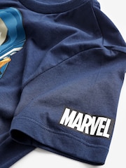 Captain America Navy Blue Marvel Superhero Short Sleeve T-Shirt (3-16yrs) - Image 4 of 4
