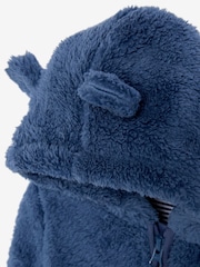 Navy Blue Cosy Fleece Bear Baby Pramsuit (0mths-2yrs) - Image 3 of 3