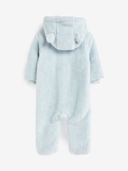 Blue Cosy Fleece Bear Baby Pramsuit (0-18mths) - Image 2 of 2