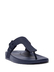 FitFlop Black Iqushion Adjustable Buckle Flip-Flops - Image 3 of 4