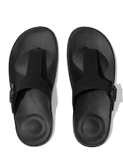 FitFlop Black Iqushion Adjustable Buckle Flip-Flops - Image 3 of 4