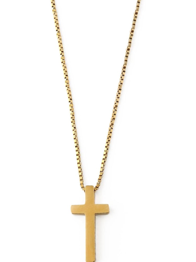 Orelia & Joe Ridged Cross Necklace - Image 1 of 2