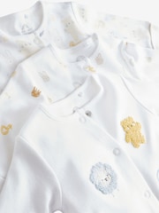 White 100% Cotton Delicate Baby Sleepsuits 3 Pack (0-2yrs) - Image 11 of 17