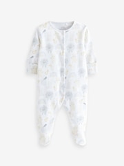 White 100% Cotton Delicate Baby Sleepsuits 3 Pack (0-2yrs) - Image 6 of 17