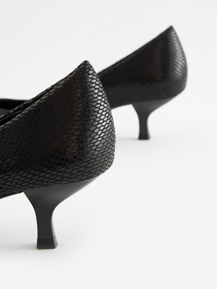 Black Regular/Wide Fit Forever Comfort® Kitten Heel Court Shoes - Image 5 of 5