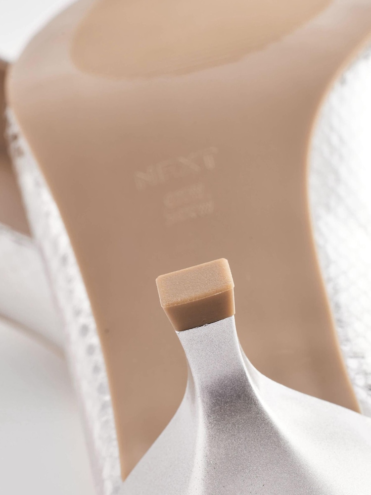 Silver Extra Wide Fit Forever Comfort® Kitten Heel Court Shoes - Image 6 of 6