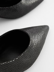 Black Extra Wide Fit Forever Comfort® Kitten Heel Court Shoes - Image 3 of 5