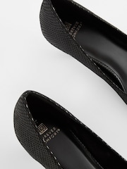 Black Extra Wide Fit Forever Comfort® Kitten Heel Court Shoes - Image 4 of 5