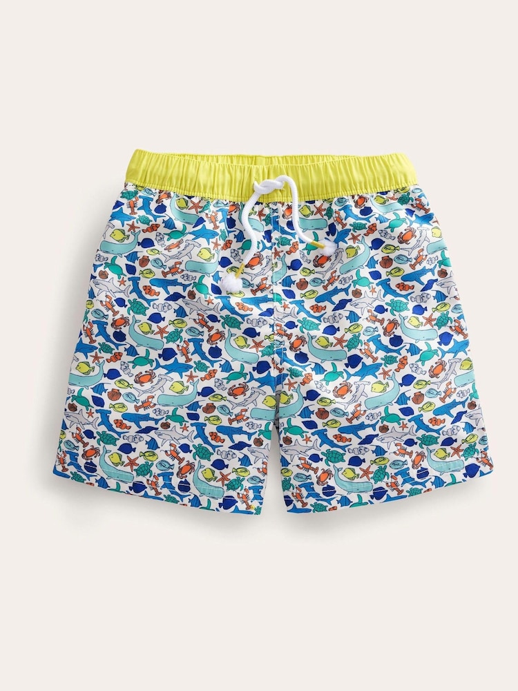 Boden Blue Swim Shorts - Image 1 of 3