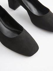 Black/Gold Regular/Wide Fit Forever Comfort® Square Toe Court Shoes - Image 3 of 5