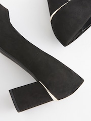 Black/Gold Regular/Wide Fit Forever Comfort® Square Toe Court Shoes - Image 5 of 5