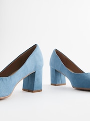 Blue Regular/Wide Fit Forever Comfort® Square Toe Court Shoes - Image 6 of 6
