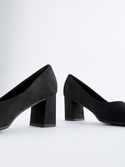 Black Standard/Wide Fit Forever Comfort® Square Toe Court Shoes - Image 6 of 6