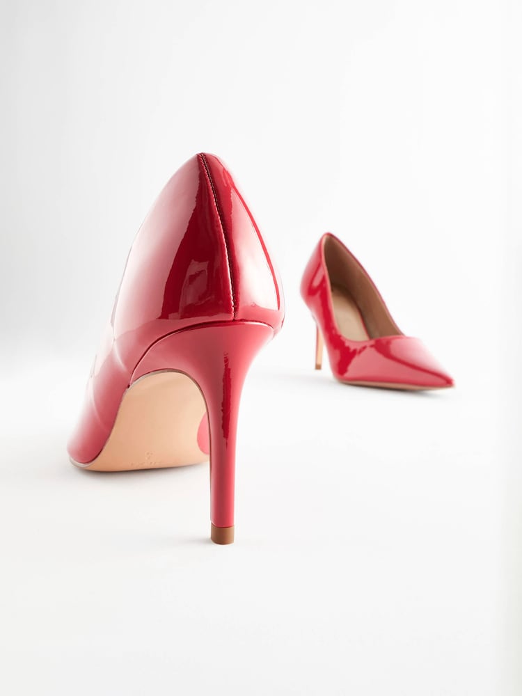 Red Regular/Wide Fit Forever Comfort® Point Toe Mid Heel Court Shoes - Image 7 of 8