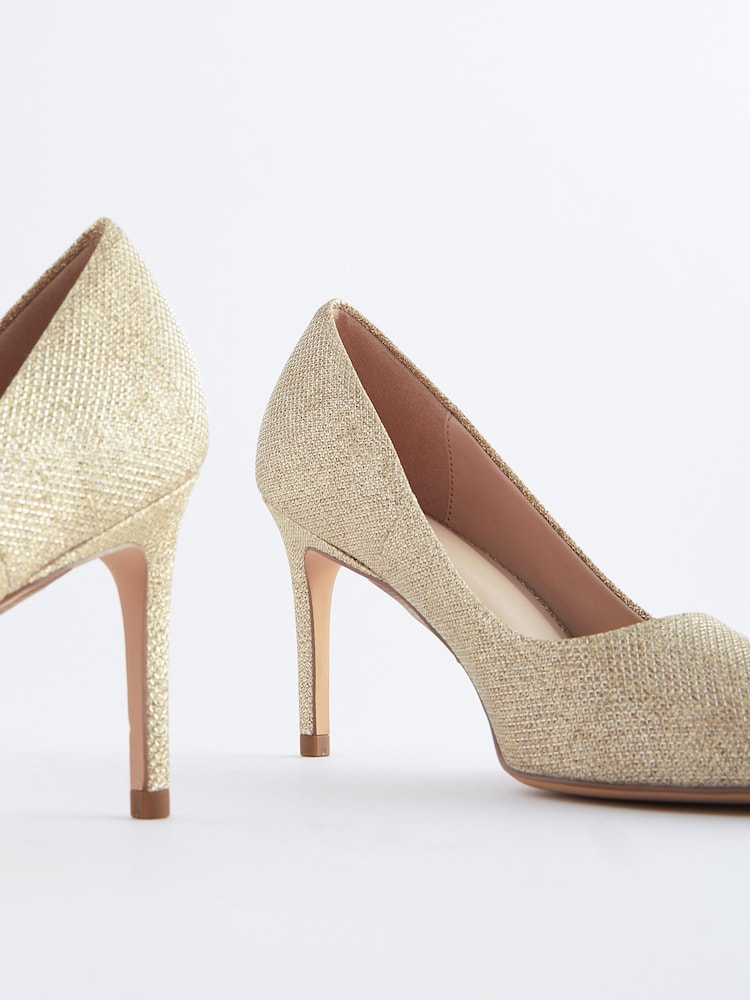 Shimmer Regular/Wide Fit Forever Comfort® Point Toe Mid Heel Court Shoes - Image 5 of 6