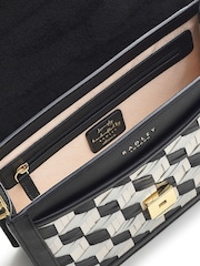 Radley London Small Apsley Road Heirloom Weave Black Flapover Cross-Body Bag - Image 3 of 4