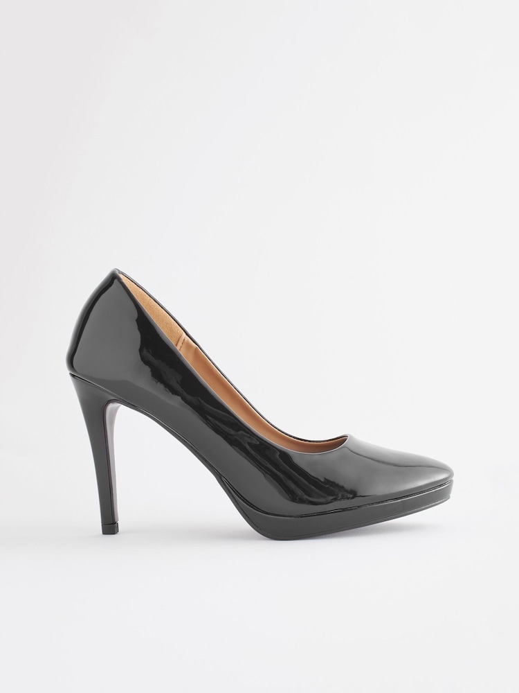 Noir - Escarpins de cour à plateforme Forever Comfort® - Image 4 of 7