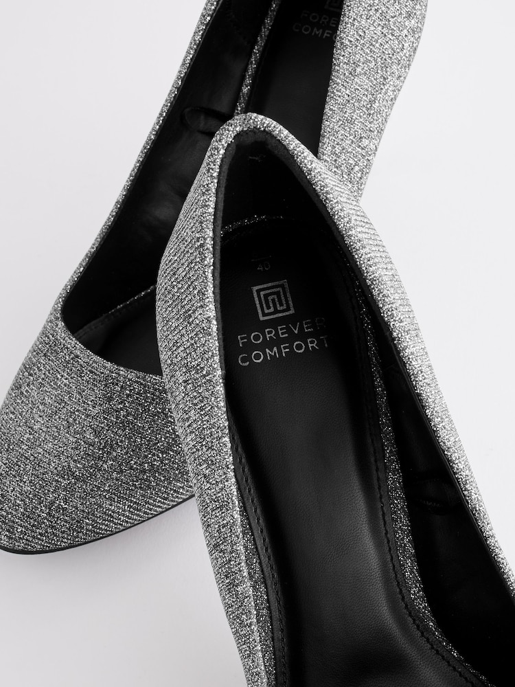 Shimmer Regular/Wide Fit Forever Comfort® Round Toe Court Shoes - Image 7 of 7