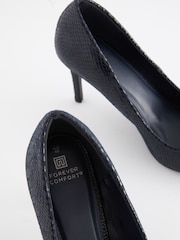 Navy Blue Regular/Wide Fit Forever Comfort® Round Toe Court Shoes - Image 6 of 7