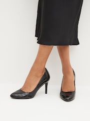 Black Regular/Wide Fit Forever Comfort® Round Toe Court Shoes - Image 1 of 7