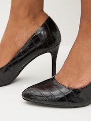 Black Regular/Wide Fit Forever Comfort® Round Toe Court Shoes - Image 2 of 7