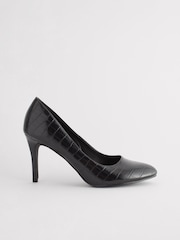 Black Regular/Wide Fit Forever Comfort® Round Toe Court Shoes - Image 3 of 7