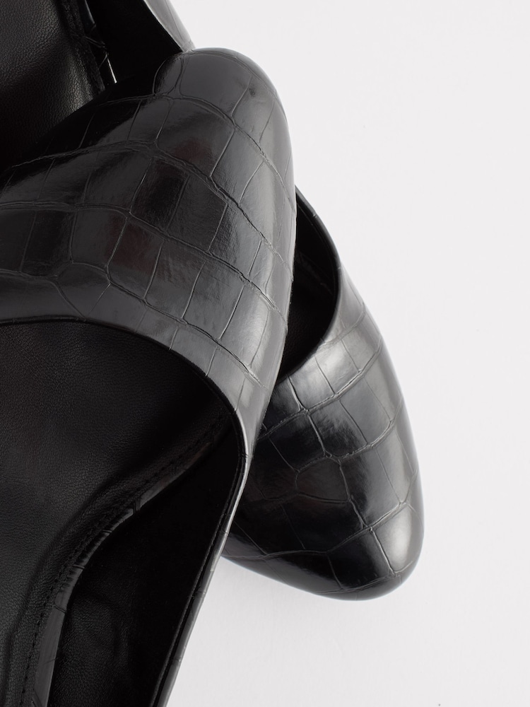 Black Regular/Wide Fit Forever Comfort® Round Toe Court Shoes - Image 7 of 7