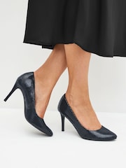 Navy Blue Extra Wide Fit Forever Comfort® Round Toe Court Shoes - Image 1 of 7