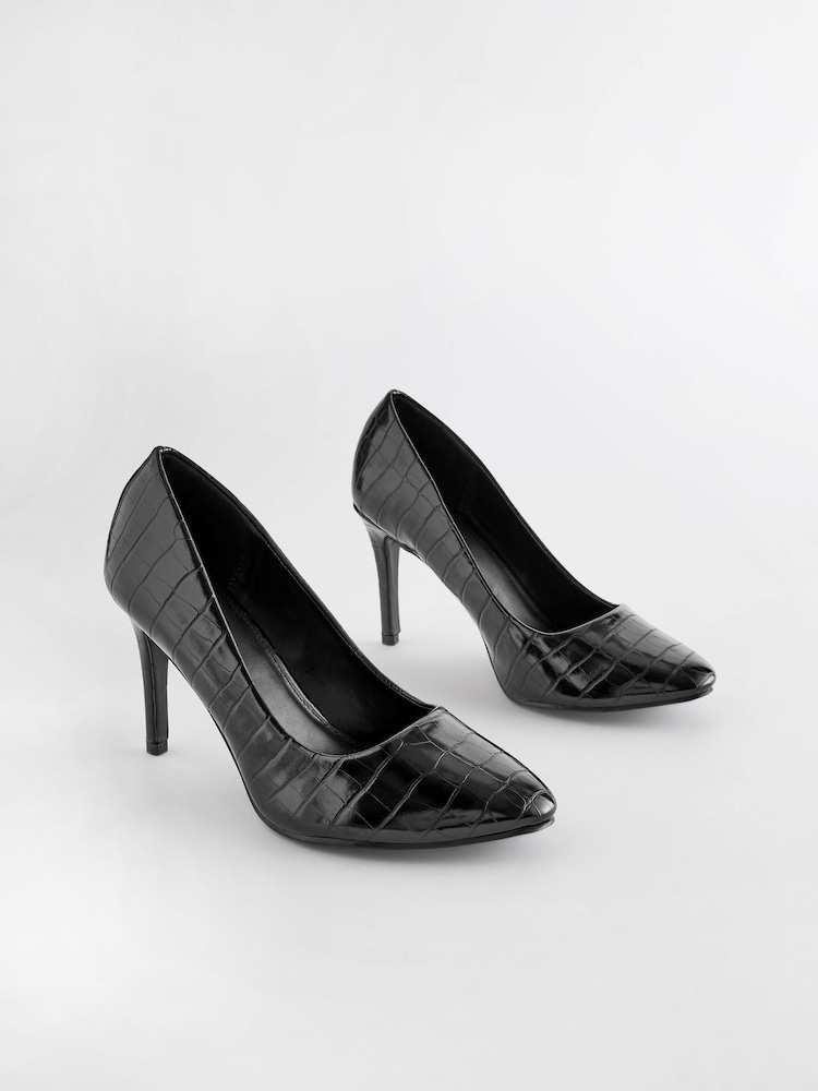 Black Extra Wide Fit Forever Comfort® Round Toe Court Shoes - Image 1 of 7
