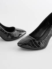 Black Extra Wide Fit Forever Comfort® Round Toe Court Shoes - Image 4 of 7