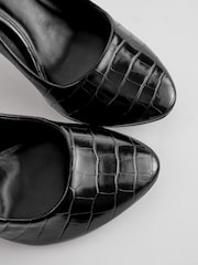 Black Extra Wide Fit Forever Comfort® Round Toe Court Shoes - Image 5 of 7