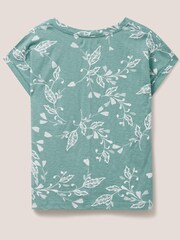 White Stuff Nelly T-Shirt mit Einkerbung am Hals, Blau - Bild 6 von 6