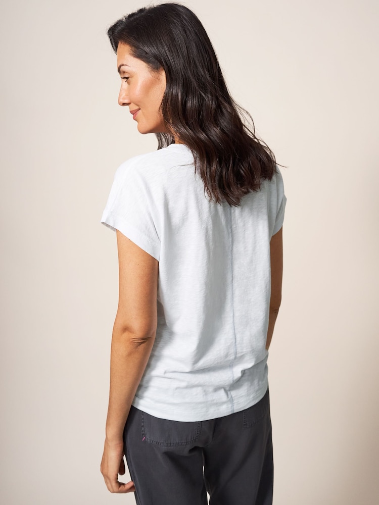 White Stuff Natural 100% Cotton Nelly Notch Neck T-Shirt - Image 2 of 4 White Stuff Natural 100% Cotton Nelly Notch Neck T-Shirt - Image 2 of 4