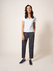 White Stuff Natural 100% Cotton Nelly Notch Neck T-Shirt - Image 3 of 4
