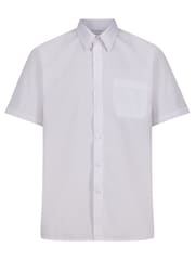 Trutex Boys White Non Iron Short Sleeve School Shirts 2 Pack - Image 3 of 4