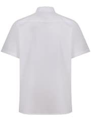 Trutex Boys White Non Iron Short Sleeve School Shirts 2 Pack - Image 4 of 4