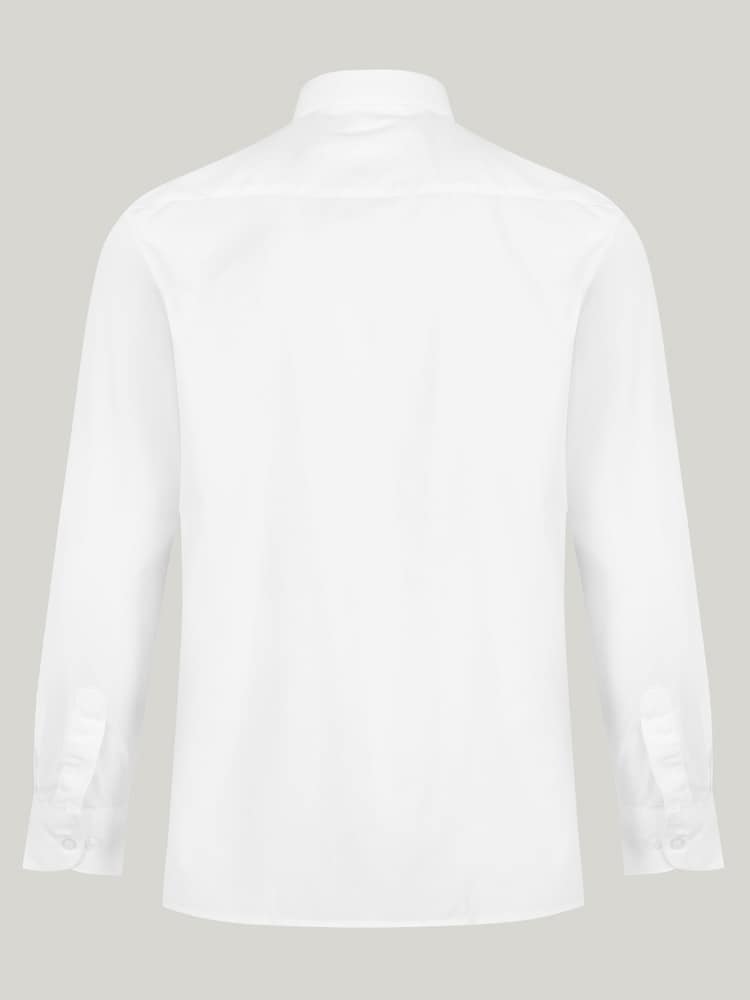 Trutex Boys 2 Pack Long Sleeve Non Iron White School Shirts - Image 2 of 7