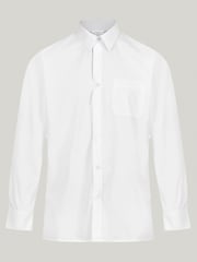 Trutex Boys 2 Pack Long Sleeve Non Iron White School Shirts - Image 3 of 7