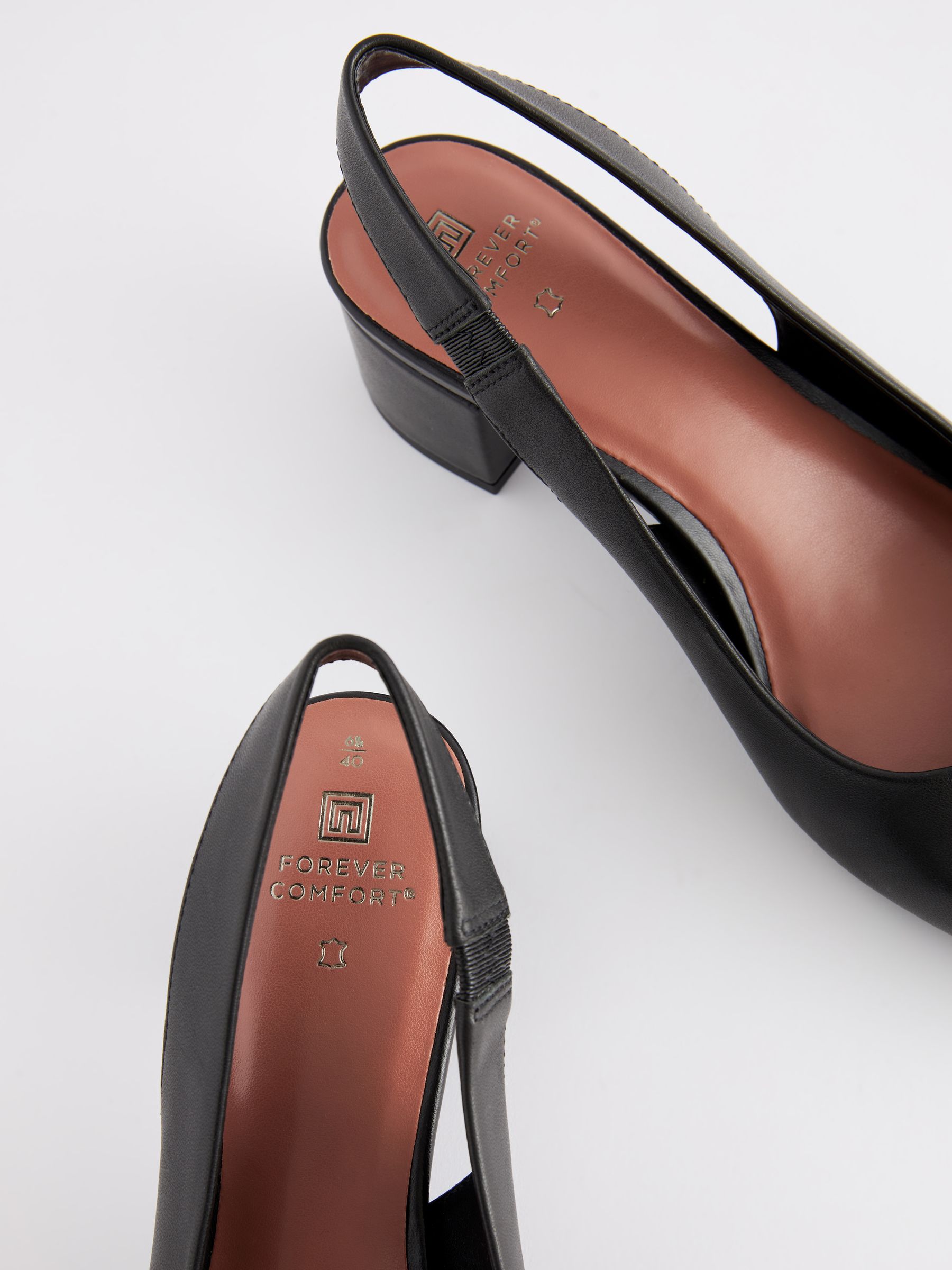 Slingback low block heel clearance