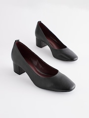 Черный - Кожаные туфли на низком блочном каблуке Forever Comfort® - Image 4 of 7