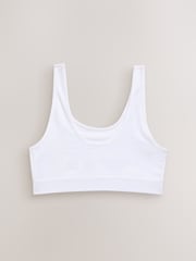Weiß - Nahtlose Crop-Tops mit Rundhalsausschnitt im 2er-Pack (7 – 16 Jahre) - Bild 2 von 3