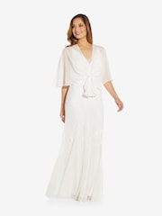 Adrianna Papell Chiffon White Cover-Up - Image 4 of 5