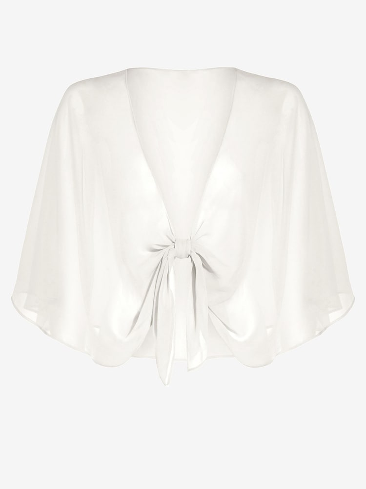 Adrianna Papell Chiffon White Cover-Up - Image 5 of 5 Adrianna Papell Chiffon White Cover-Up - Image 5 of 5