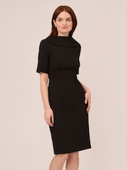 Adrianna Papell Roll Neck Sheath Dress With V-Back - Image 1 of 7