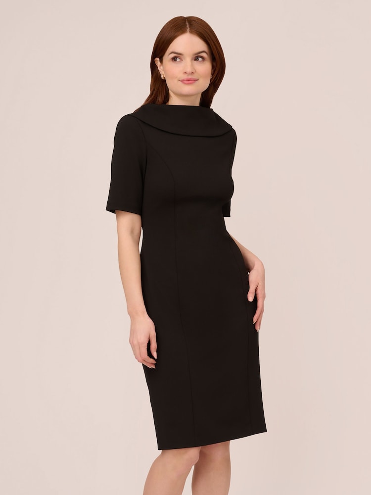 Adrianna Papell Roll Neck Sheath Dress With V-Back - Image 1 of 7